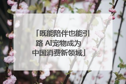 既能陪伴也能引路 AI宠物成为中国消费新领域